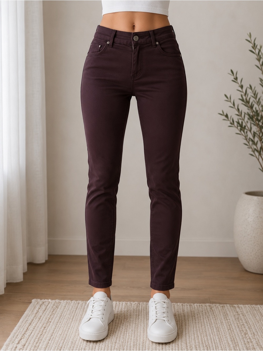Burgundy Skinny Pant | Small